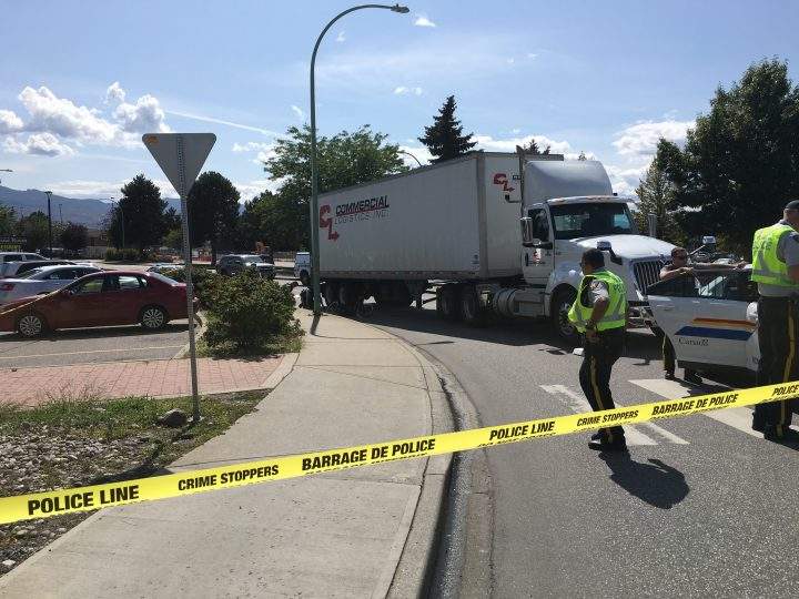 Kelowna RCMP say they are continuing to investigate a fatal collision involving a cyclist and a semi-truck on Monday.