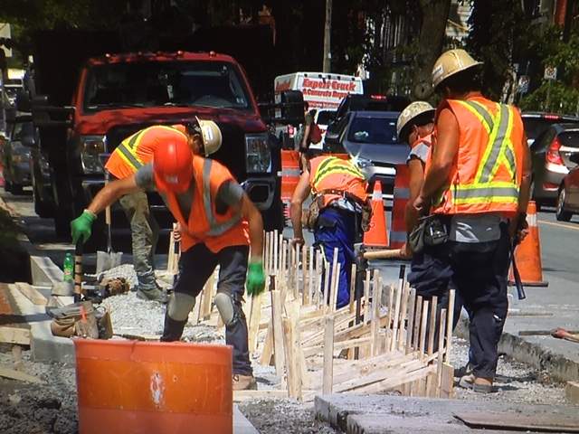Construction related to bicycle network expansion takes place in Halifax. Advocates are calling for a national cycling strategy.