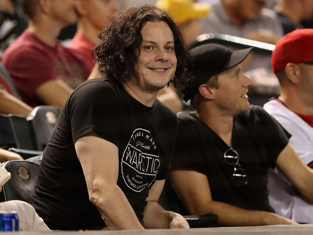 Jack White attends the MLB game between the Arizona Diamondbacks and the Los Angeles Angels at Chase Field on Aug. 22, 2018 in Phoenix, Ariz.