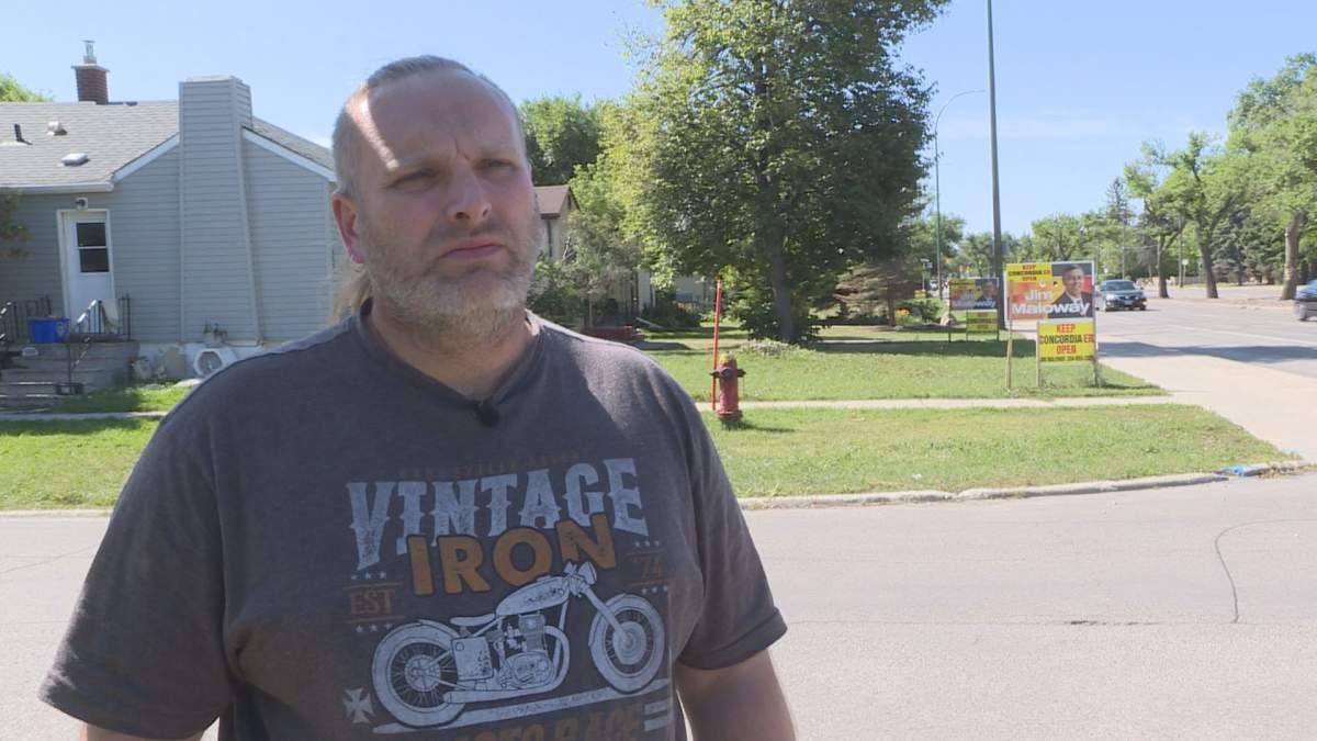East Kildonan resident Bill Johnson says election signs along Henderson Highway are causing a hazard for drivers. 