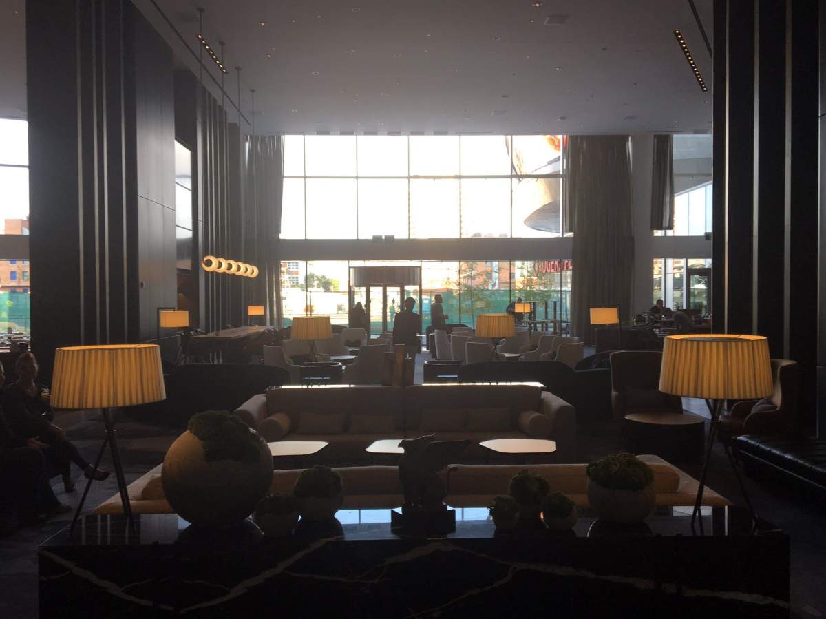 The view as you walk into Edmonton’s JW Marriott hotel.