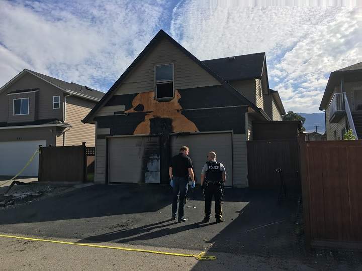 Another view of the fire damage.
