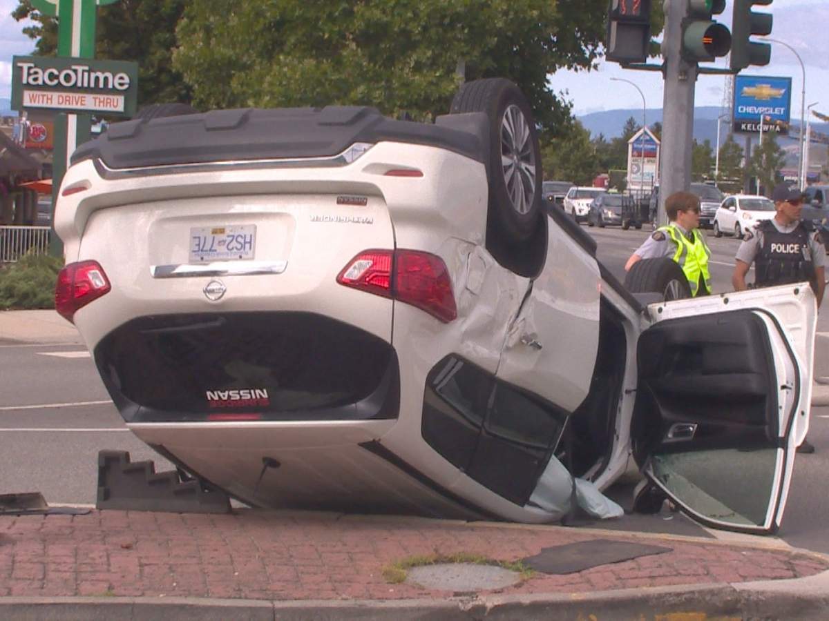 One woman, who was driving this white Nissan when the crash occurred, was taken to hospital following the incident.