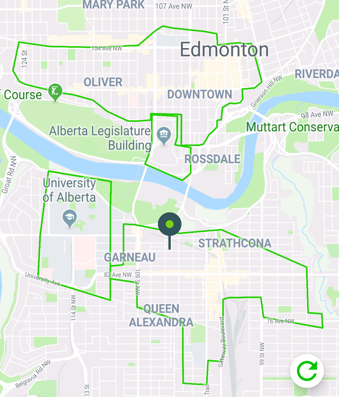 Lime scooter boundaries in Edmonton on Friday, August 16, 2019.