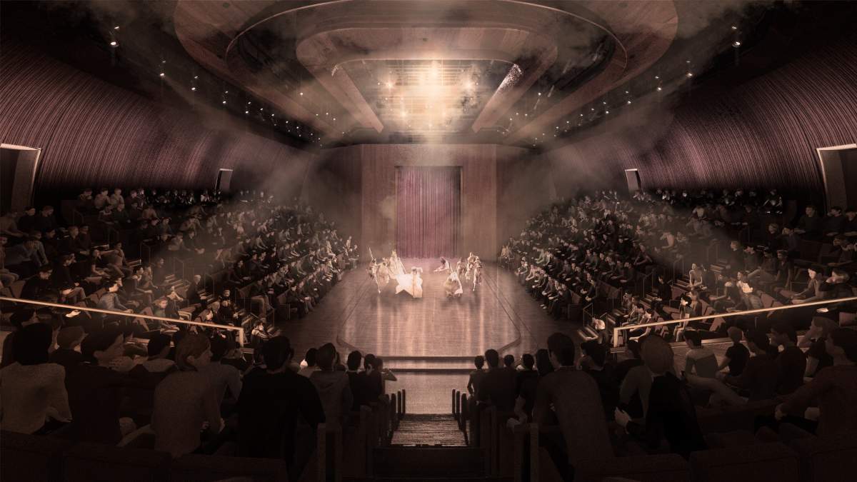 A rendering of the stage at the Tom Patterson Theatre Centre by Hariri Pontarini Architects.