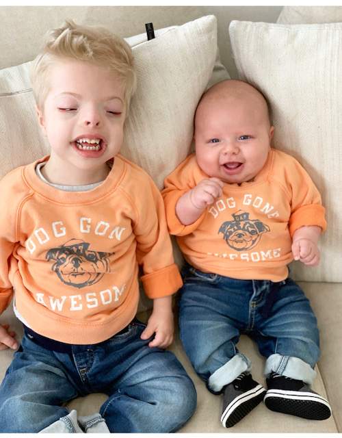 Jacob, 3, and Caden, 5 months. Courtesy of Nicole Boucher.