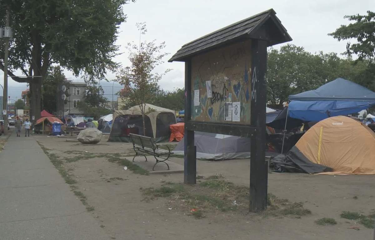 Tents at Vancouvers Oppenheimer Park on Aug. 16, 2019.
