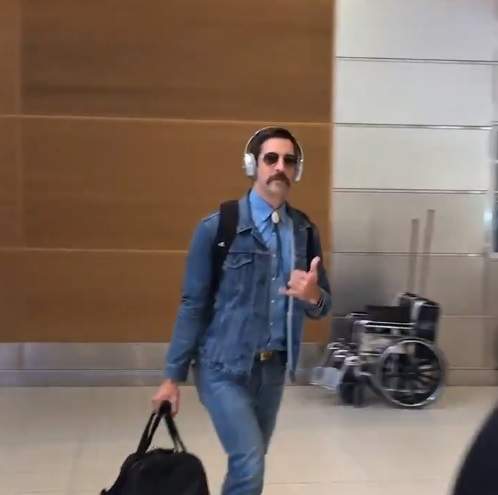 Green Bay Packers quarterback Aaron Rodgers arrives in Winnipeg on Wednesday.