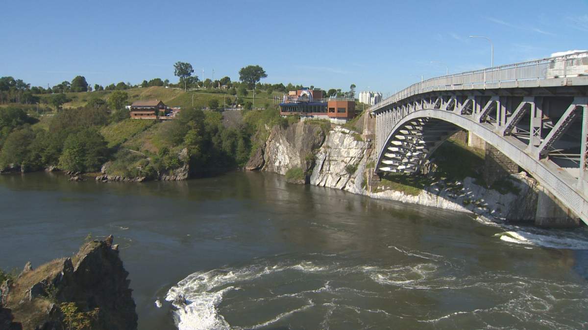 File - Reversing Falls Bridge in Saint John, N.B.