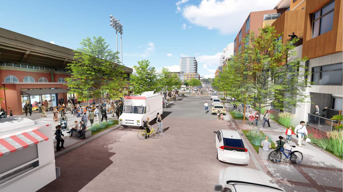 Rendering from the City of Edmonton’s River Crossing Project plan for 96 Avenue.