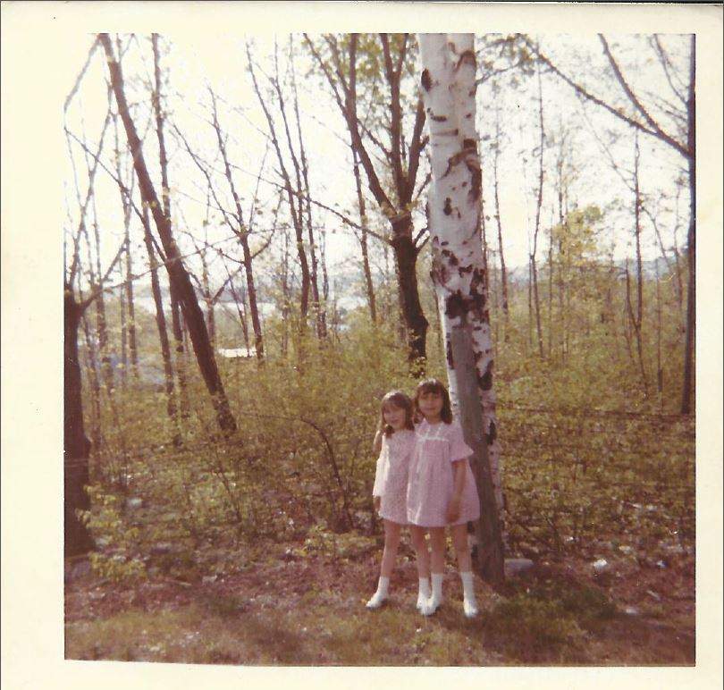 Sonya, left, and her younger sister Stacey, were the babies of the family. Their mother Estelle often dressed the pair in matching outfits.