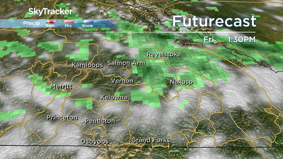 There is a slight chance of a shower on Friday as a cold front slides through.
