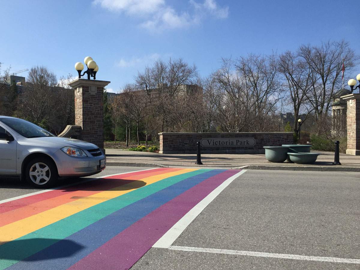 The entrance to Victoria Park in Kitchener.