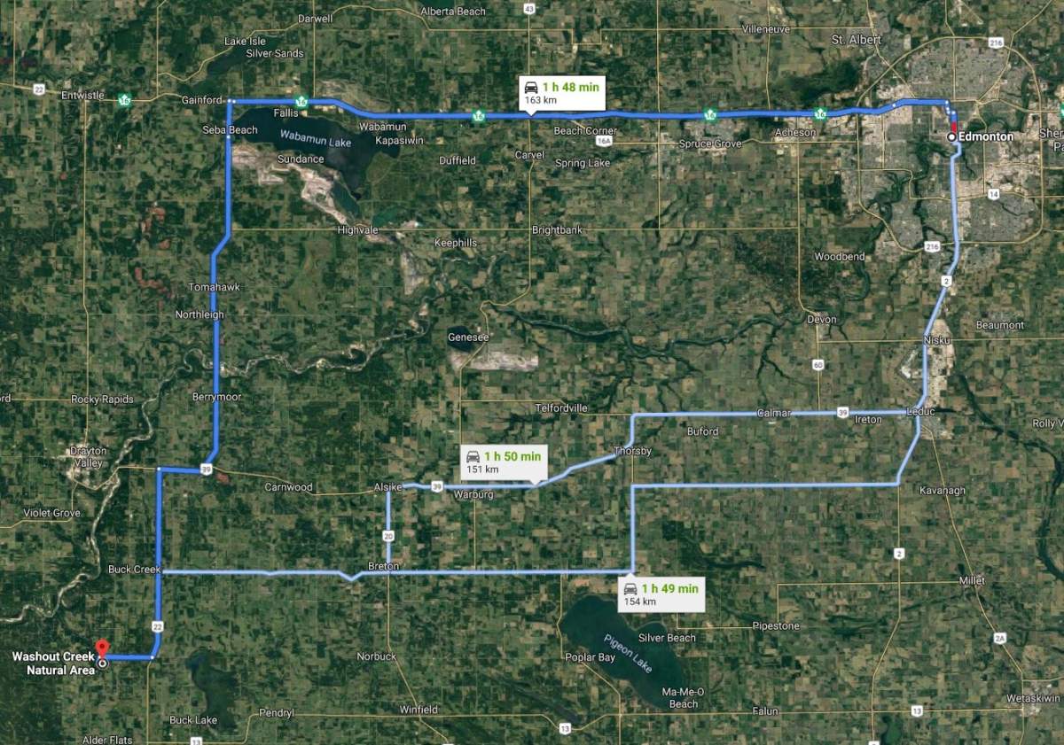 The Alberta Energy Regulator is investigating an oil spill in Washout Creek Natural Area, Saturday, Aug. 17, 2019. 
