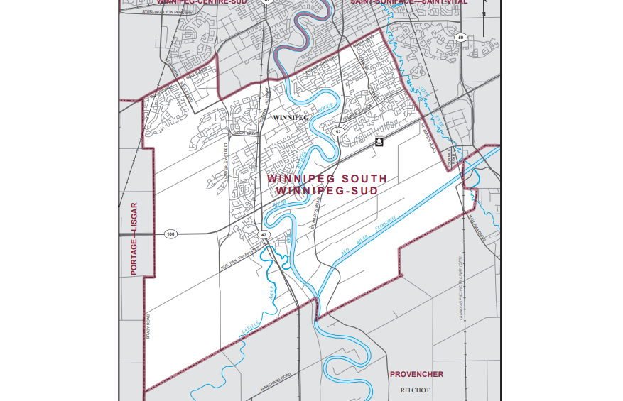 The Federal Riding of Winnipeg South.