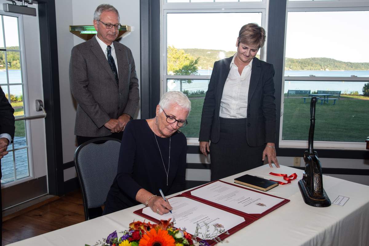 Brenda Murphy is officially sworn in as the 32nd lieutenant-governor of New Brunswick on Sept. 8, 2019.