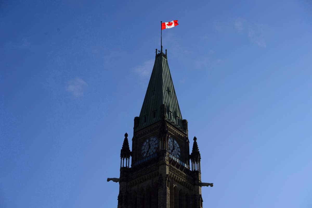 The Peace Tower on Parliament Hill in Ottawa on Tuesday, May 29, 2018. 
