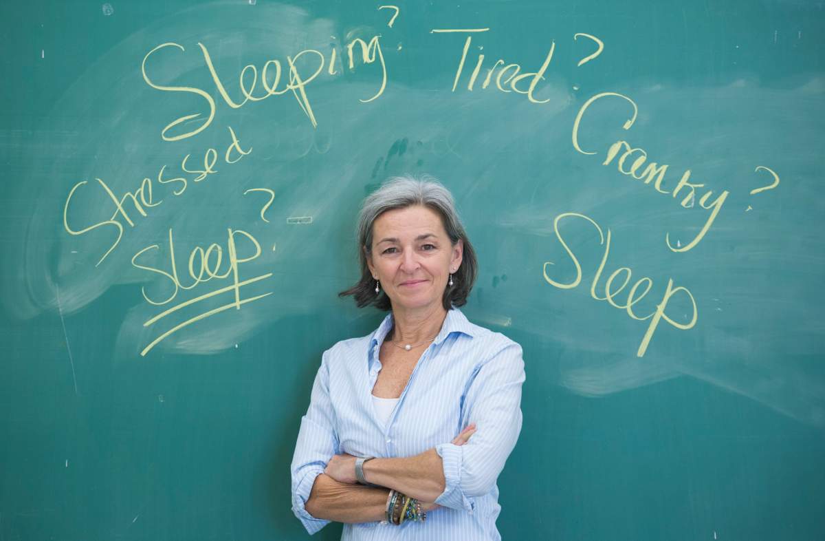 High school teacher Johanne Boursier poses in her classroom at Heritage High School in Saint-Hubert, Que., Friday, September 6 2019. 