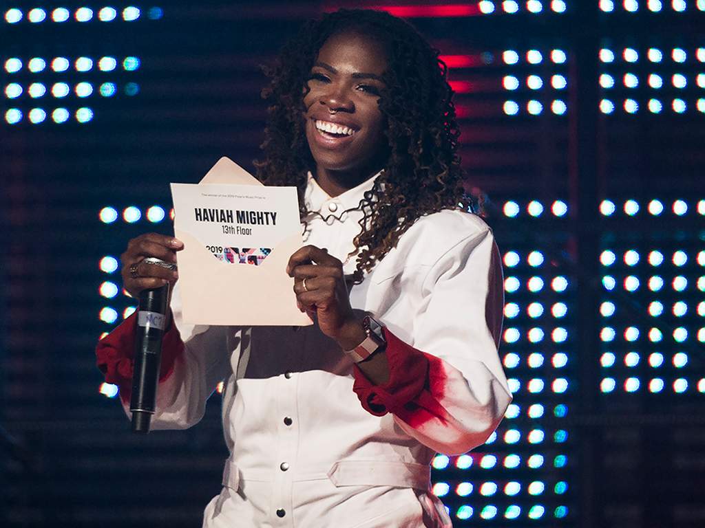 Haviah Mighty wins the 2019 Polaris Music Prize in Toronto on Monday, Sept. 16, 2019.