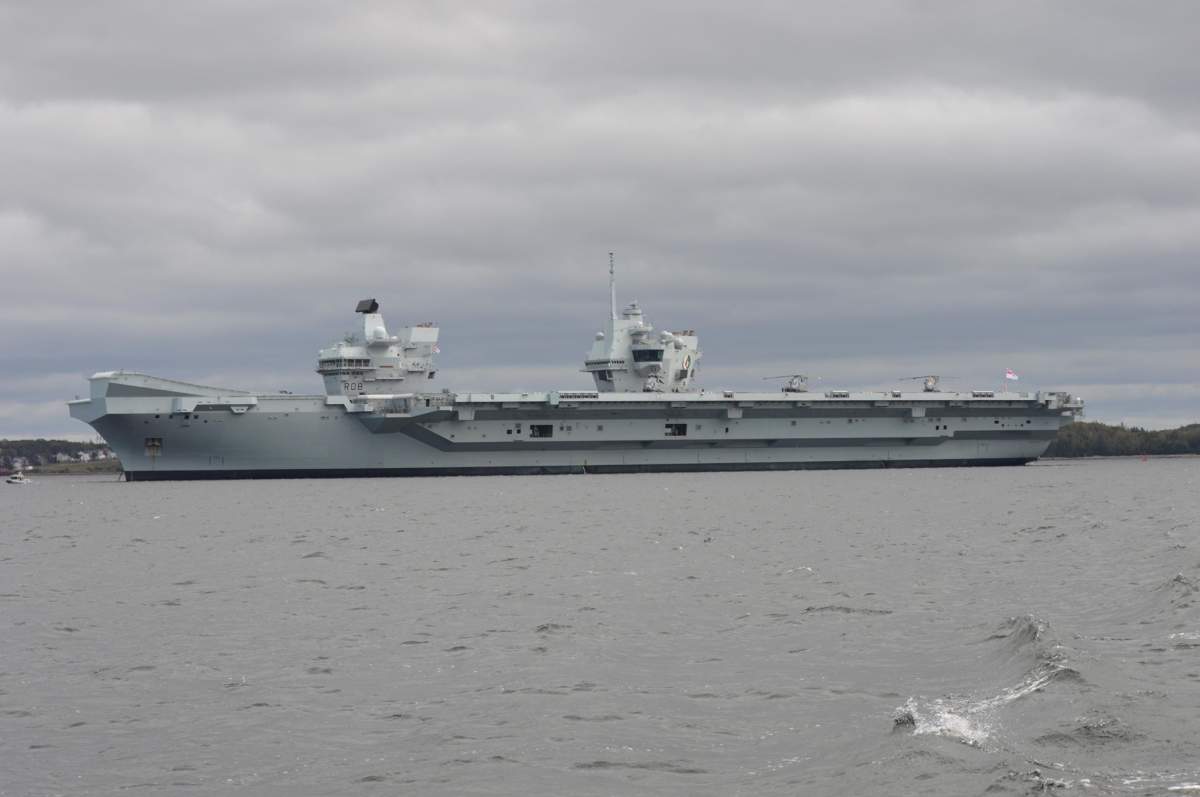 HMS Queen Elizabeth in Halifax Harbour on Sept. 12, 2019.