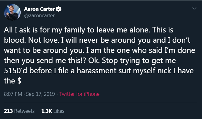 Aaron Carter / Twitter