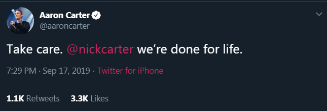 Aaron Carter / Twitter