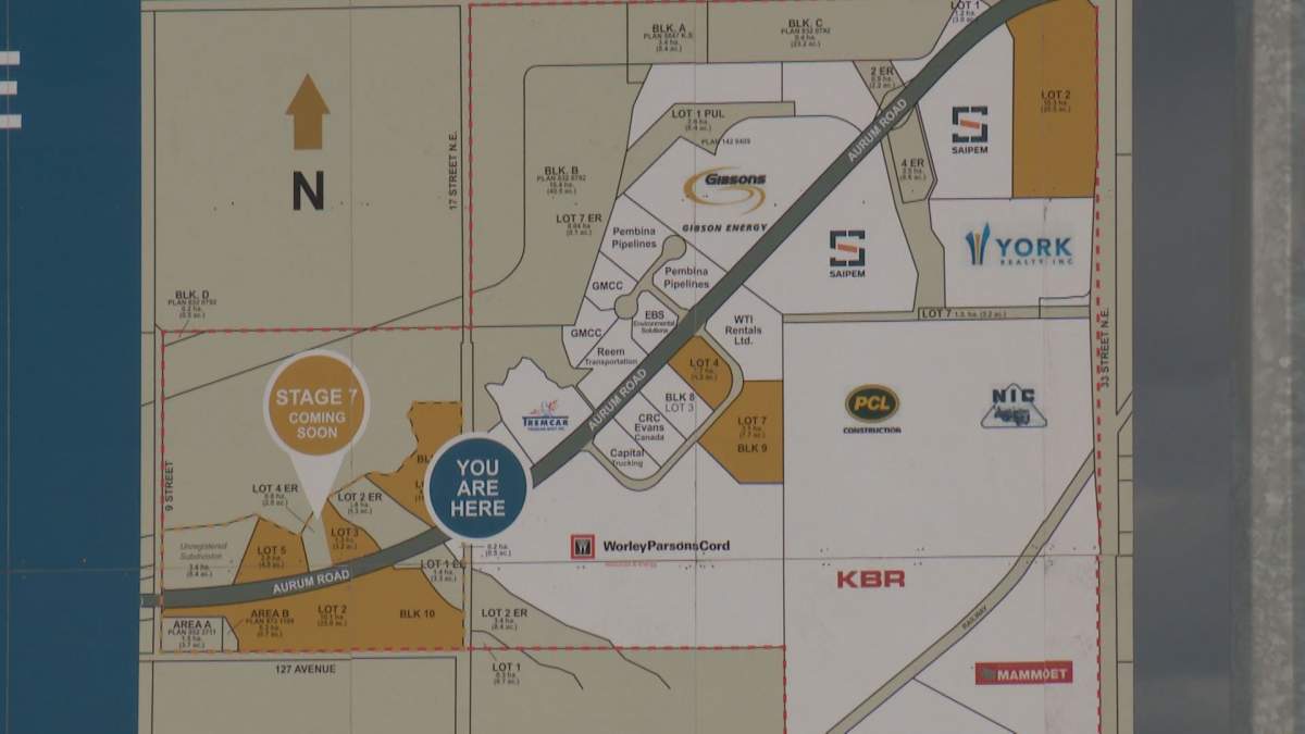 A map of the Aurum Road expansion.