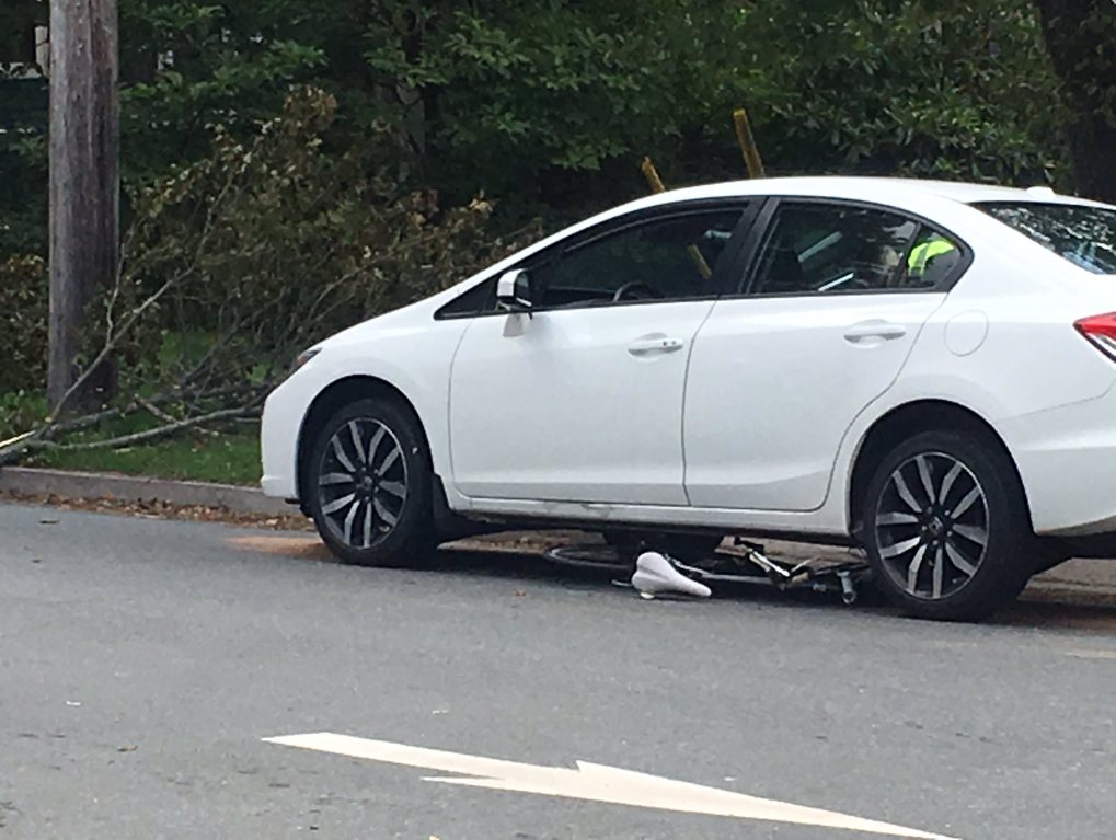 Scene of the collision. 