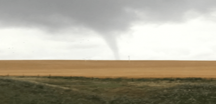 A tornado touched down near Carbon, Alta., on Tuesday, Sept. 10, 2019.