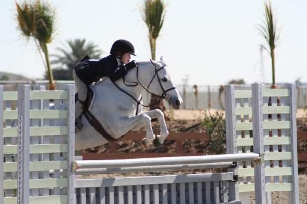 Kara Chad competes on her pony, Trixie, in this undated photo.