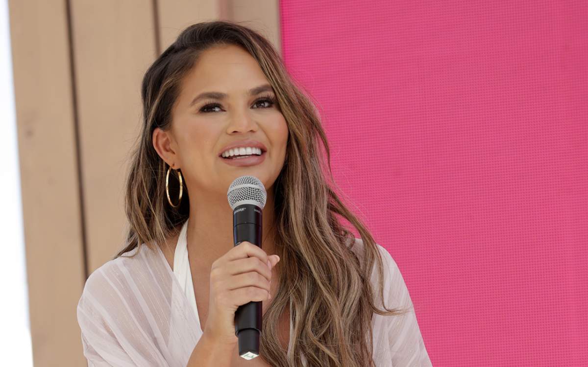 Chrissy Teigen goes behind the Tweets at #TwitterBeach at Cannes Lions on June 18, 2019 in Cannes, France. 