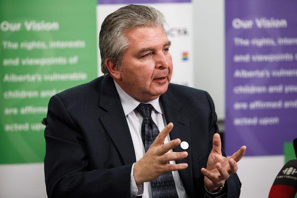 Alberta Child and Youth Advocate Del Graff releases an investigative review on the suicide deaths of seven aboriginal young people in Edmonton Alta, on Friday, April 25, 2016. The Alberta government should do more to understand the causes and prevent youth suicide, the province's child advocate said as he released his latest report Tuesday. THE CANADIAN PRESS/Codie McLachlan.
