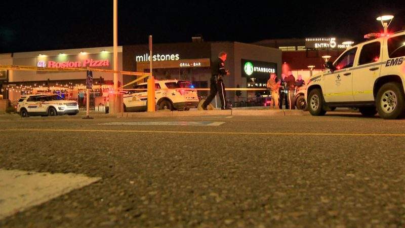 Emergency crews respond to reports of shots fired at CrossIron Mills shopping centre on Monday, Sept. 16, 2019. 