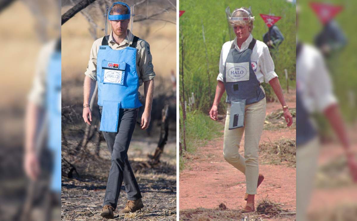 Prince Harry followed in the footsteps of his late mom, Princess Diana, who famously walked through a minefield in Angola in 1997.