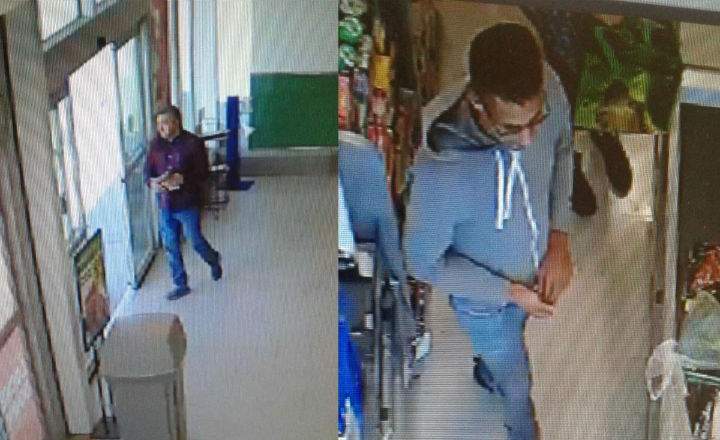 The couple was grocery shopping at a store on Langford Boulevard on Monday around noon when two men interacted with them at the checkout counter, police say.