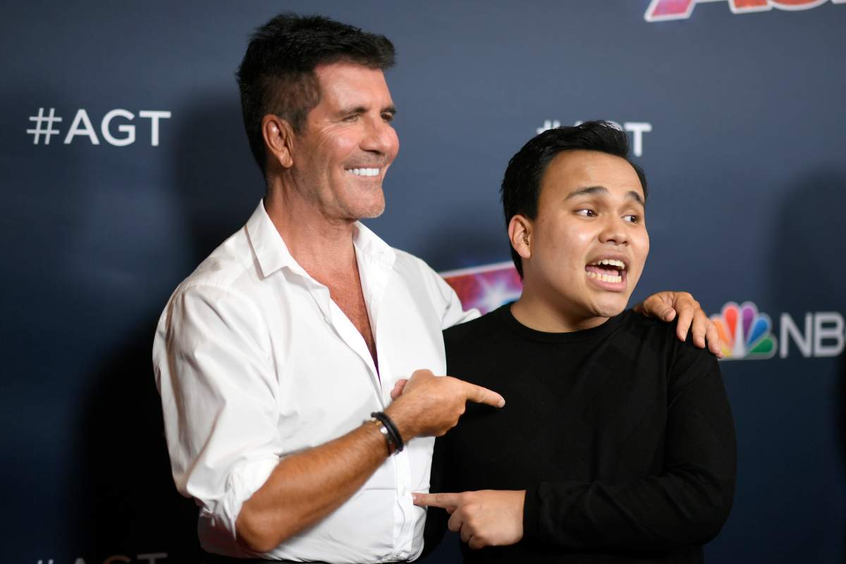 Simon Cowell and Kodi Lee attend the Season 14 Finale of ‘America’s Got Talent’ at Dolby Theatre on Sept. 18, 2019 in Hollywood, Calif. (Photo by Frazer Harrison/Getty Images)