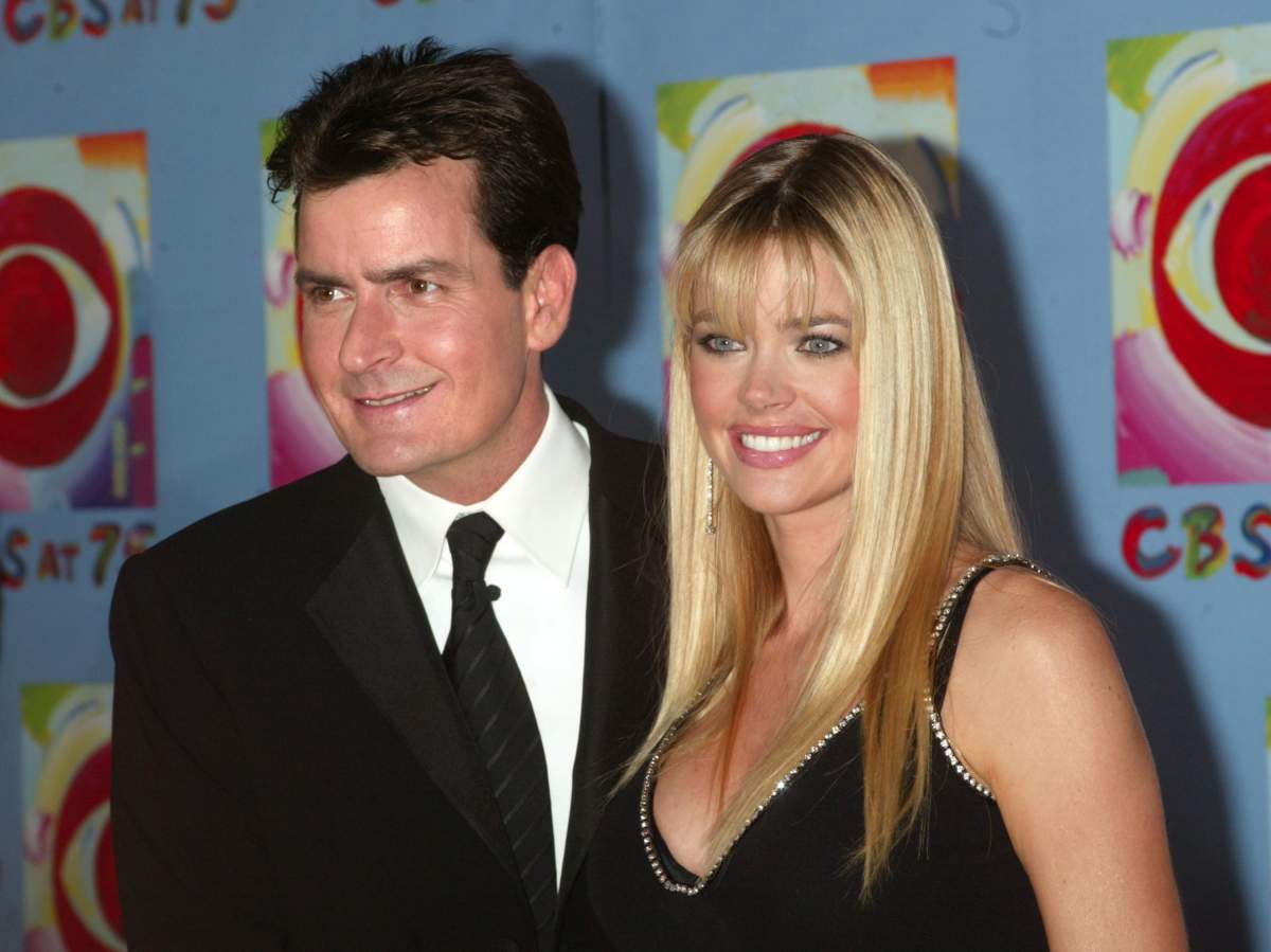Charlie Sheen and Denise Richards during CBS at 75 at Hammerstein Ballroom in New York City.