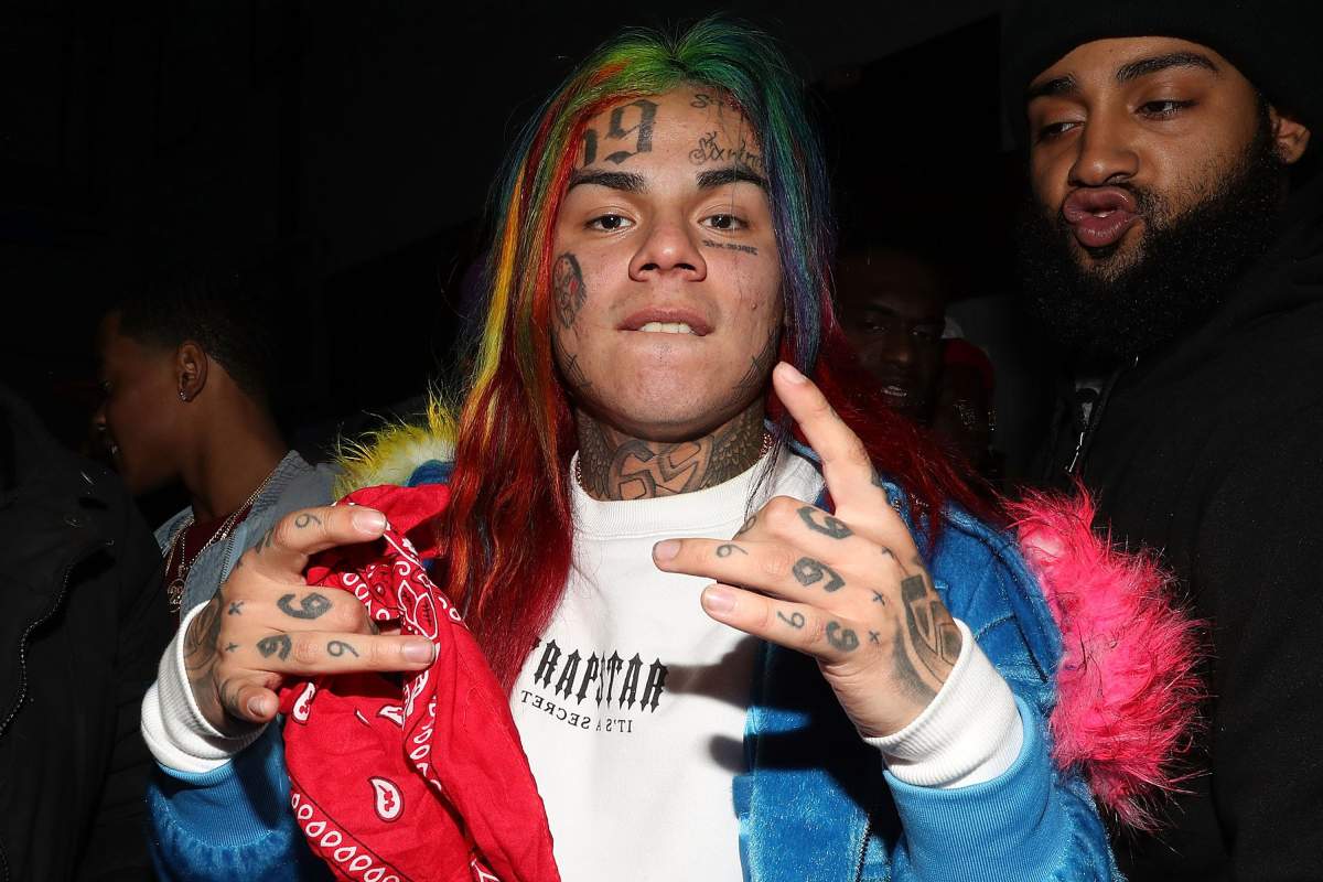 6ix9ine  attends La La Anthony Hosts "Winter Wonderland" Holiday Charity Event on December 21, 2017 in New York City. 