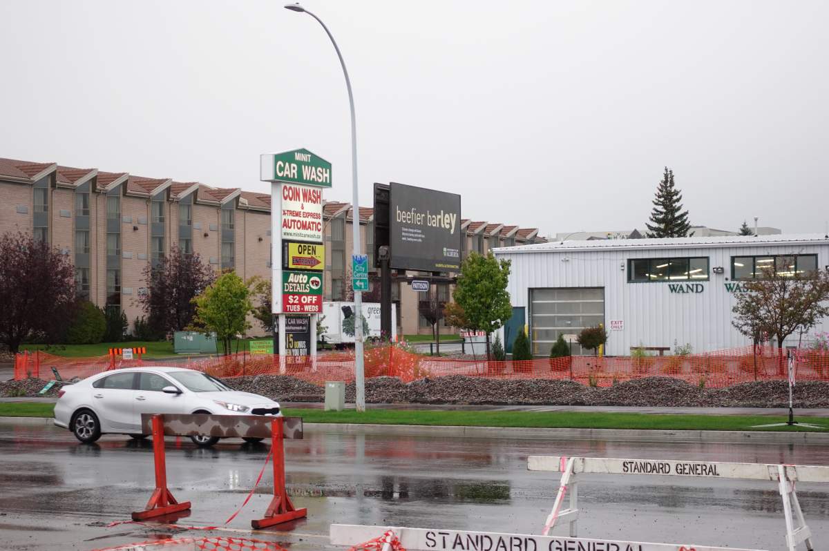 A billboard in Edmonton highlighting University of Alberta research on how climate change may benefit the barley growers and the beef industry. Thursday, September 26, 2019.