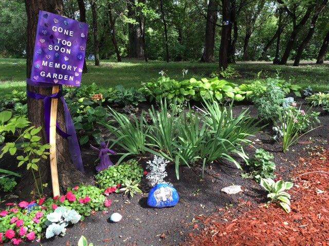 Last-Kolb and Rummery worked with the city of Winnipeg for a garden featuring pictures, rocks, paintings and other items aimed at remembering drug overdose victims in Manitoba.