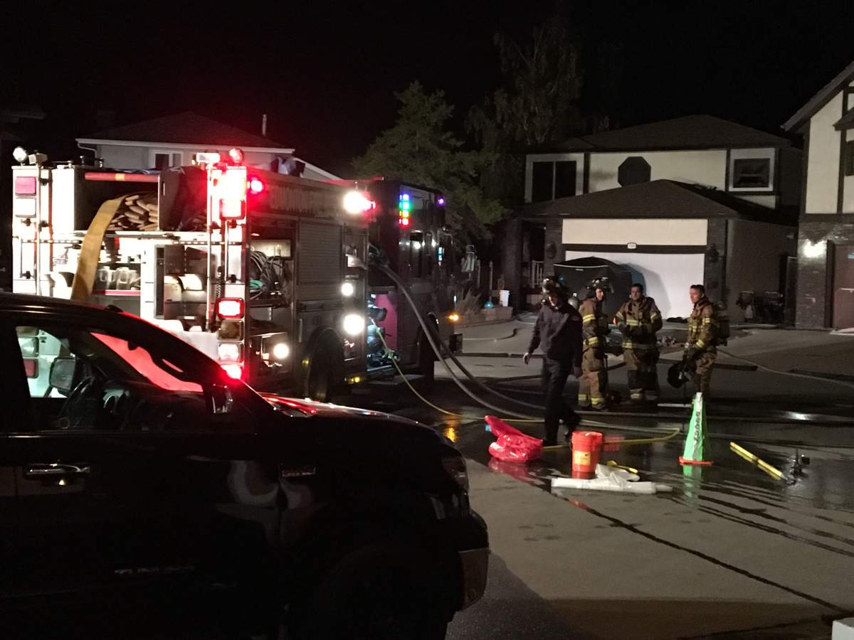 Edmonton firefighters responded to a two-story home in a cul-de-sac on 157 Avenue near 77 Street, shortly after 3:15 a.m. on Wednesday, September 18, 2019.