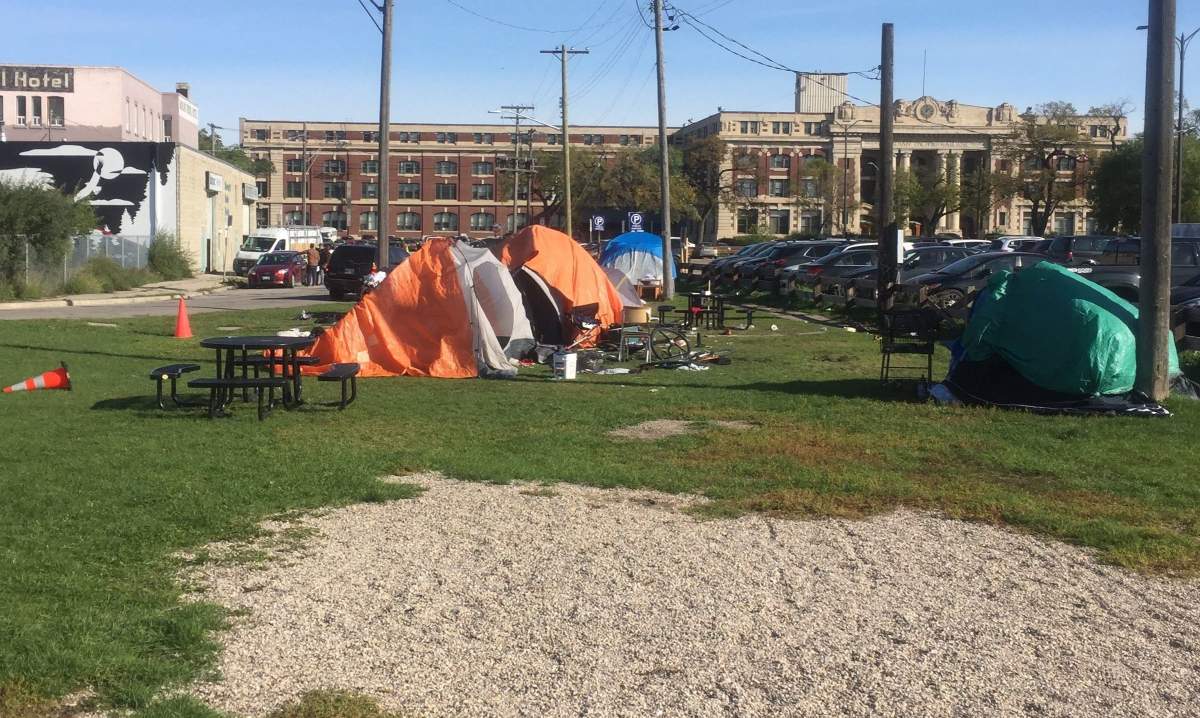 One of Winnipeg’s homeless camps.