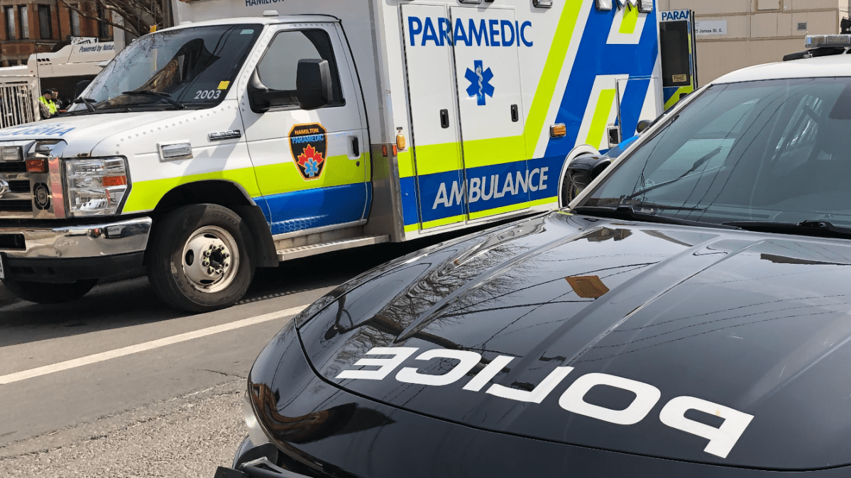Hamilton paramedics say they treated a bike rider for injuries after a collision in the city's east end on June 23, 2021.