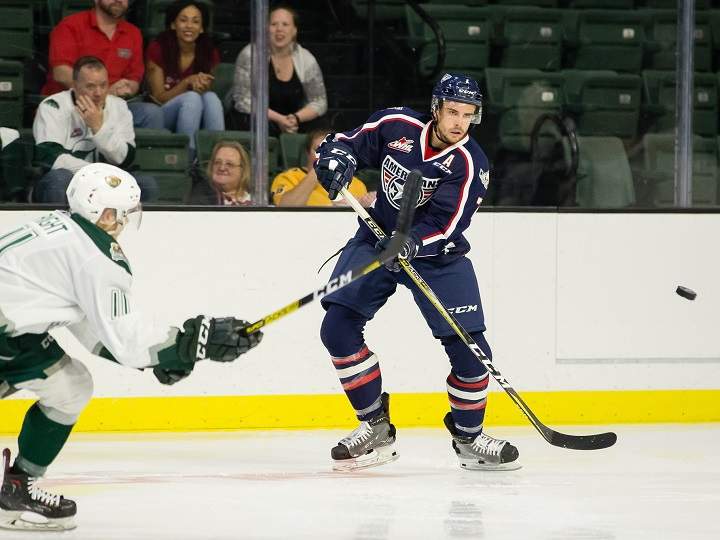 The Kelowna Rockets acquired defenceman Carson Sass, right, from the Tri-City Americans on Wednesday. The Rockets say Sass is veteran player who will add depth to the team’s roster.