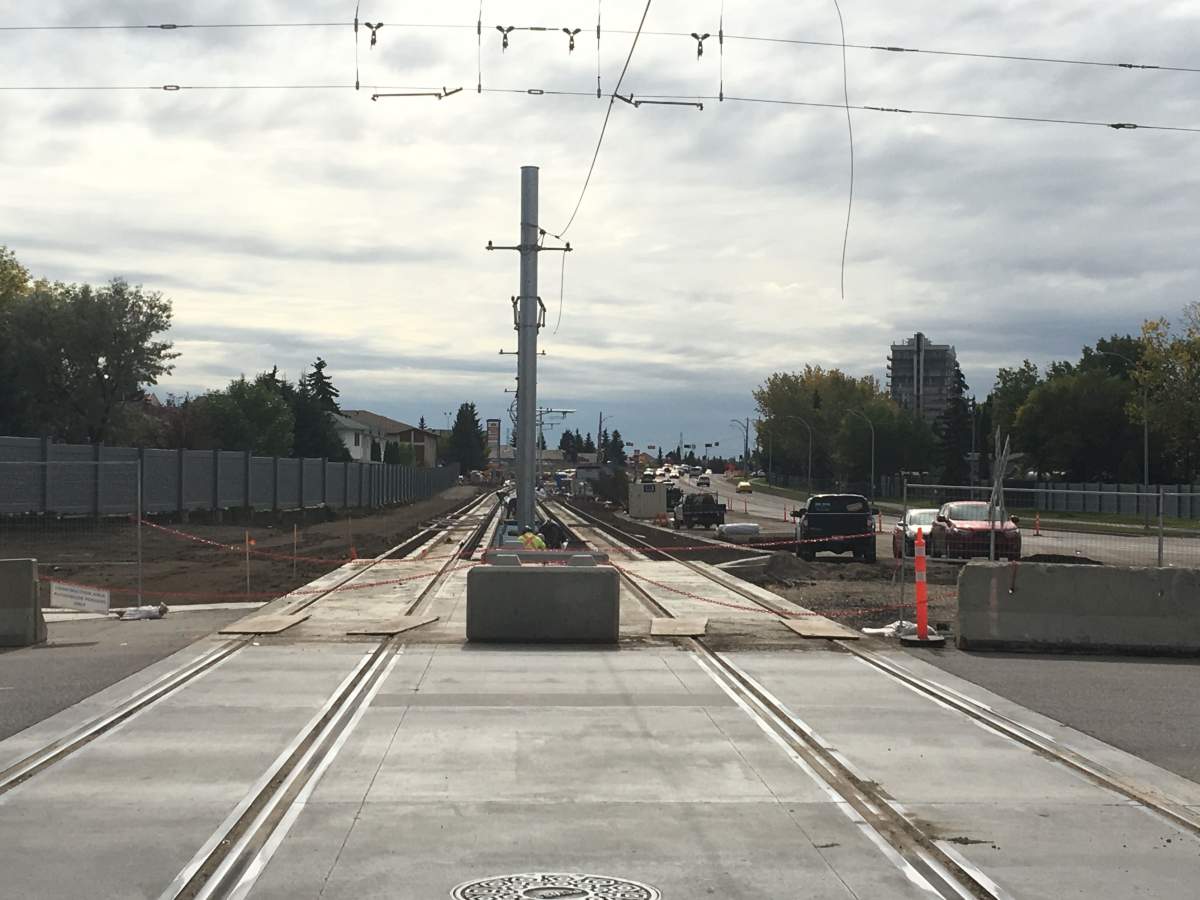 Construction on the Valley Line LRT in Edmonton Friday, Sept. 13, 2019.