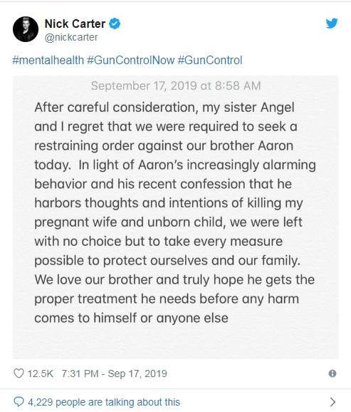 Nick Carter / Twitter