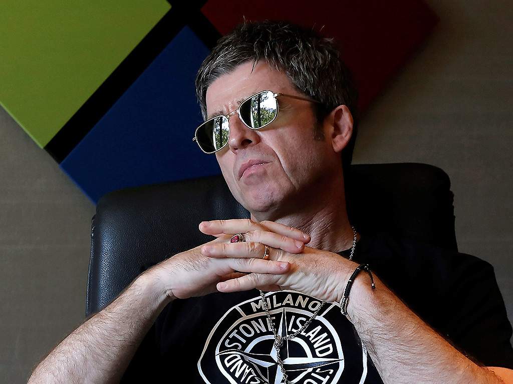 Singer-songwriter Noel Gallagher looks on during an interview with Spanish international news Agency Efe in Madrid, Spain, on Aug. 9, 2019.