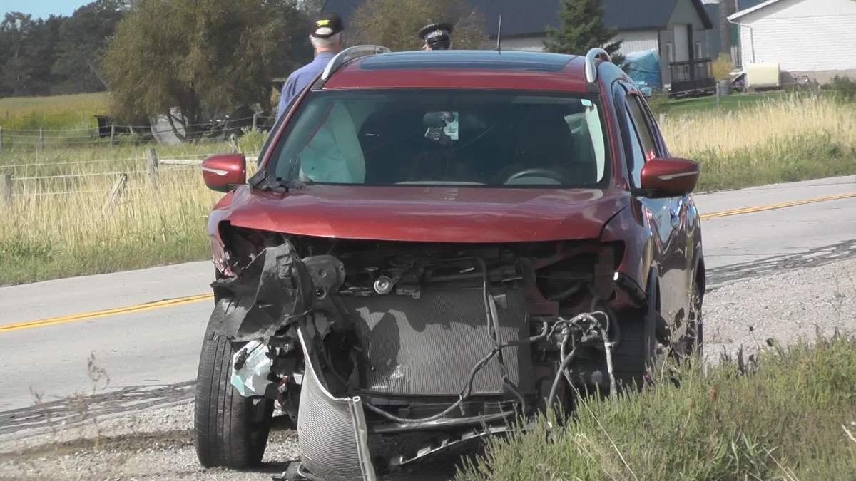 Two people were taken to hospital following a collision just north of Omemee on Monday afternoon.