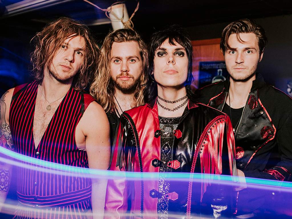 British rock outfit The Struts: (L-R) Gethin Davis, Adam Slack, Luke Spiller and Jed Elliott.