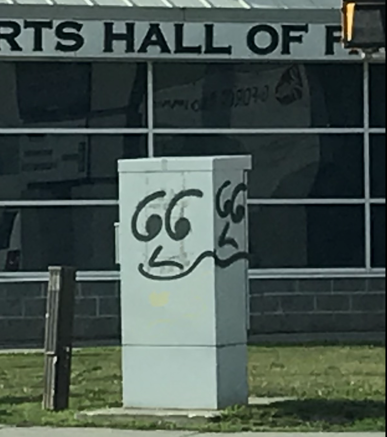 Peterborough police say graffiti has been found at two dozen locations around the city. 